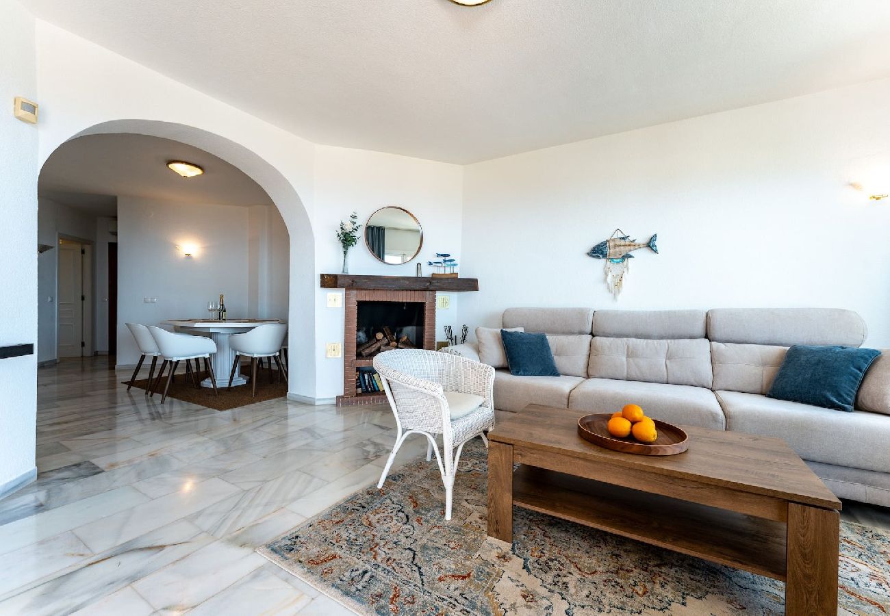 Apartamento en Mijas Costa - Encantadora vista al mar en Mijas, a pie excelentes restaurantes