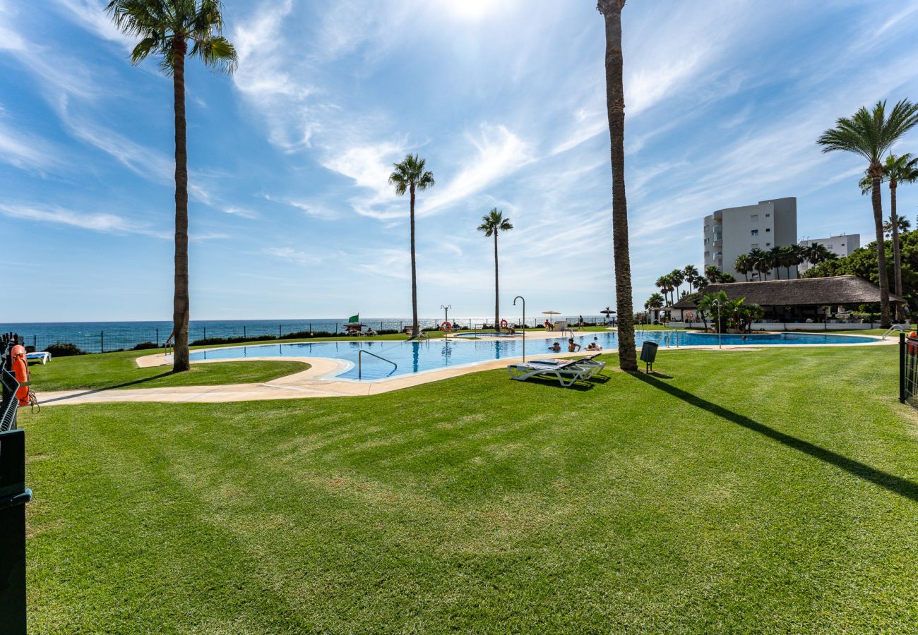 Apartment in Mijas Costa - Stylish first line beach apartment, great pool and snack bar